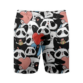 Мужские шорты 3D спортивные с принтом Пандяшки в Новосибирске,  |  | baby | cute | fun | gift | happy | heart | panda | paw | smile | белый | красный | лапа | малыш | милый | мягкий | нежный | няшный | панда | подарок | радость | розовый | сердце | счастье | сюрприз | улыбка | черный