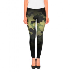Леггинсы 3D с принтом Camouflage - Series 3 (Shorts,Pants) в Новосибирске, 80% полиэстер, 20% эластан | Эластичный пояс, зауженные к низу, низкая посадка | 0x000000123 | camo | green | зелёный | камуфляж | спорт