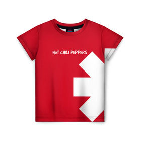 Детская футболка 3D с принтом Red Hot Chili Peppers в Новосибирске, 100% гипоаллергенный полиэфир | прямой крой, круглый вырез горловины, длина до линии бедер, чуть спущенное плечо, ткань немного тянется | red hot chili peppers | rhcp | перцы | ред хот чили пепперс | рхчп | рэд
