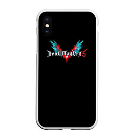 Чехол для iPhone XS Max матовый с принтом Devil May Cry 5 в Новосибирске, Силикон | Область печати: задняя сторона чехла, без боковых панелей | Тематика изображения на принте: cry | dante | devil | dmc | game | may | данте | дьявол | игра | слэшер | экшн