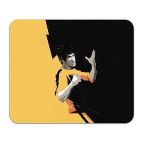 Коврик прямоугольный с принтом Bruce Lee в Новосибирске, натуральный каучук | размер 230 х 185 мм; запечатка лицевой стороны | Тематика изображения на принте: bruce lee | актер | боец | воин | звезда | карате