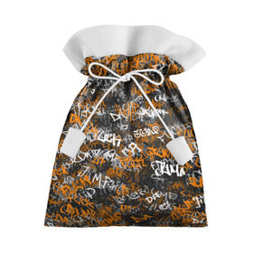 Подарочный 3D мешок с принтом Jump da f#ck up! в Новосибирске, 100% полиэстер | Размер: 29*39 см | slipknot | soulfly | u rban | белый | графити | граффити | камуфляж | надпись | оранжевый | черный