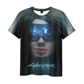 Мужская футболка 3D с принтом Cyberpunk 2077 в Новосибирске, 100% полиэфир | прямой крой, круглый вырез горловины, длина до линии бедер | cd projekt red | cyber | cyberpunk | cyberpunk 2077 | e3 | ps4 | rpg | v | xbox | будущее | девушка | игра | кибер | киберпанк | киберпанк 2077 | маска | от создателей ведьмака | очки | рпг
