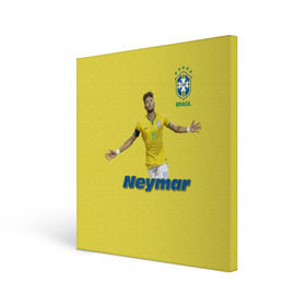 Холст квадратный с принтом Неймар в Новосибирске, 100% ПВХ |  | neymar | неймар | сборная бразилии | футбол