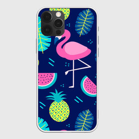 Чехол для iPhone 12 Pro Max с принтом Фламинго в Новосибирске, Силикон |  | Тематика изображения на принте: flamingo | ананас | арбуз | летние | летняя | лето | листья | текстура | фламинго | фрукты
