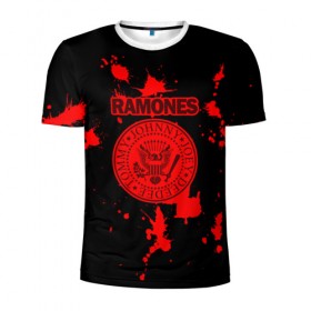 Мужская футболка 3D спортивная с принтом Ramones в Новосибирске, 100% полиэстер с улучшенными характеристиками | приталенный силуэт, круглая горловина, широкие плечи, сужается к линии бедра | ramones | джонни | джоуи | ди ди томми | рамон | рамонес | рамоун | рамоунз | рамоунс | рок группа