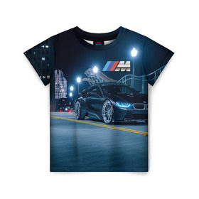 Детская футболка 3D с принтом BMW AUTO SPORT в Новосибирске, 100% гипоаллергенный полиэфир | прямой крой, круглый вырез горловины, длина до линии бедер, чуть спущенное плечо, ткань немного тянется | amg | bmw | bmw performance | m | motorsport | sport | авто | автомобиль | автомобильные | бмв | бренд | марка | моторспорт | спорт | фон