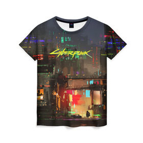 Женская футболка 3D с принтом Cyber Punk 2077 в Новосибирске, 100% полиэфир ( синтетическое хлопкоподобное полотно) | прямой крой, круглый вырез горловины, длина до линии бедер | cd projekt red | cyberpunk | cyberpunk 2077 | e3 | ps4 | rpg | v | xbox | будущее | киберпанк | киберпанк 2077 | от создателей ведьмака | рпг
