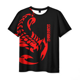 Мужская футболка 3D с принтом Scorpions в Новосибирске, 100% полиэфир | прямой крой, круглый вырез горловины, длина до линии бедер | scorpions | группа | скорпионс | хард | хардрок
