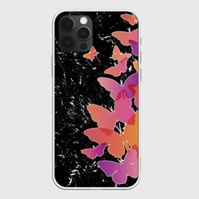 Чехол для iPhone 12 Pro Max с принтом Бабочки — это цветы в Новосибирске, Силикон |  | разноцветные | яркие