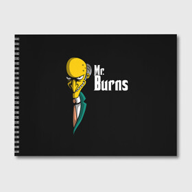 Альбом для рисования с принтом Mr Burns (Simpsons) в Новосибирске, 100% бумага
 | матовая бумага, плотность 200 мг. | Тематика изображения на принте: burns | mr | mr. burns | simpsons | мистер бернс | симпсоны