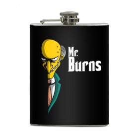 Фляга с принтом Mr. Burns (Simpsons) в Новосибирске, металлический корпус | емкость 0,22 л, размер 125 х 94 мм. Виниловая наклейка запечатывается полностью | burns | mr | mr. burns | simpsons | мистер бернс | симпсоны