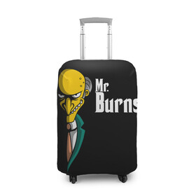 Чехол для чемодана 3D с принтом Mr. Burns (Simpsons) в Новосибирске, 86% полиэфир, 14% спандекс | двустороннее нанесение принта, прорези для ручек и колес | burns | mr | mr. burns | simpsons | мистер бернс | симпсоны