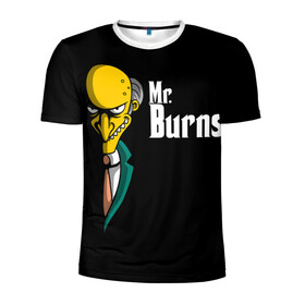 Мужская футболка 3D спортивная с принтом Mr. Burns (Simpsons) в Новосибирске, 100% полиэстер с улучшенными характеристиками | приталенный силуэт, круглая горловина, широкие плечи, сужается к линии бедра | Тематика изображения на принте: burns | mr | mr. burns | simpsons | мистер бернс | симпсоны