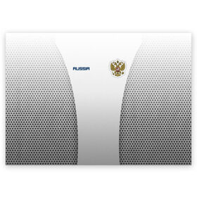Поздравительная открытка с принтом Сборная России форма с сеткой в Новосибирске, 100% бумага | плотность бумаги 280 г/м2, матовая, на обратной стороне линовка и место для марки
 | football | russia | russian team | россия | сборная россии | форма | футбол | чм