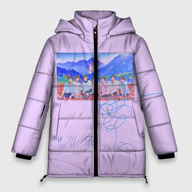 Женская зимняя куртка 3D с принтом LY в Новосибирске, верх — 100% полиэстер; подкладка — 100% полиэстер; утеплитель — 100% полиэстер | длина ниже бедра, силуэт Оверсайз. Есть воротник-стойка, отстегивающийся капюшон и ветрозащитная планка. 

Боковые карманы с листочкой на кнопках и внутренний карман на молнии | bangtan boys | bts | бантаны | бтс