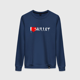 Женский свитшот хлопок с принтом I love Skillet в Новосибирске, 100% хлопок | прямой крой, круглый вырез, на манжетах и по низу широкая трикотажная резинка  | skilet | skillet | альтернативный | гранж | группа | джен леджер | джон купер | индастриал | кори купер | метал | ню | пост | рок | сет моррисон | симфоник | скилет | хард | христианский