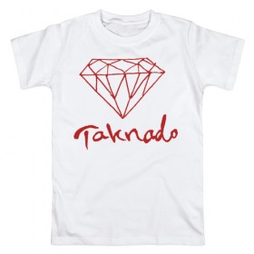 Мужская футболка хлопок с принтом Taknado Diamond в Новосибирске, 100% хлопок | прямой крой, круглый вырез горловины, длина до линии бедер, слегка спущенное плечо. | Тематика изображения на принте: 