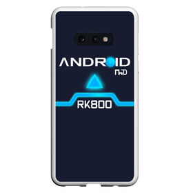 Чехол для Samsung S10E с принтом ANDROID RK800 CONNOR в Новосибирске, Силикон | Область печати: задняя сторона чехла, без боковых панелей | Тематика изображения на принте: connor | cyberlife | detroit become human | deviant | kara | markus | ps4 | rk800 |  detroit: become human | детроит | детроит: стать человеком | игры | кара | коннор | конор | кэра | маркус | пиратs | эксклюзив