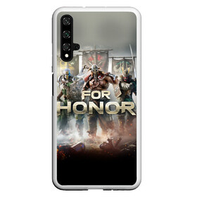 Чехол для Honor 20 с принтом For Honor в Новосибирске, Силикон | Область печати: задняя сторона чехла, без боковых панелей | and | hack | slash | викинг | за честь | игра | оружие | рыцарь | самурай | стратегия | файтинг