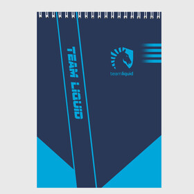 Скетчбук с принтом TEAM LIQUID E-SPORT в Новосибирске, 100% бумага
 | 48 листов, плотность листов — 100 г/м2, плотность картонной обложки — 250 г/м2. Листы скреплены сверху удобной пружинной спиралью | 2019 | blue | cybersport | esport | liquid | logo | pro league | team | team liquid | киберспорт | логотип | тим ликвид | фирменные цвета