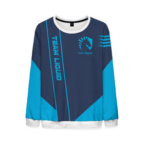 Мужской свитшот 3D с принтом TEAM LIQUID E-SPORT в Новосибирске, 100% полиэстер с мягким внутренним слоем | круглый вырез горловины, мягкая резинка на манжетах и поясе, свободная посадка по фигуре | 2019 | blue | cybersport | esport | liquid | logo | pro league | team | team liquid | киберспорт | логотип | тим ликвид | фирменные цвета