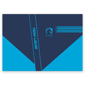Поздравительная открытка с принтом TEAM LIQUID E-SPORT в Новосибирске, 100% бумага | плотность бумаги 280 г/м2, матовая, на обратной стороне линовка и место для марки
 | 2019 | blue | cybersport | esport | liquid | logo | pro league | team | team liquid | киберспорт | логотип | тим ликвид | фирменные цвета