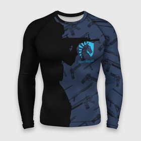 Мужской рашгард 3D с принтом TEAM LIQUID E SPORT CS GO в Новосибирске,  |  | 2019 | blue | cs go | cybersport | esport | liquid | logo | pro league | team | team liquid | киберспорт | логотип | тим ликвид | фирменные цвета