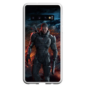 Чехол для Samsung Galaxy S10 с принтом Mass Effect 3 в Новосибирске, Силикон | Область печати: задняя сторона чехла, без боковых панелей | action | edition | rpg | shooter | special | геты | жнецы | инженер | разведчик | солдат | страж | цербер | штурмовик | шутер