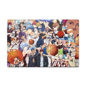 Пазл магнитный 126 элементов с принтом Kuroko no Basket в Новосибирске, полимерный материал с магнитным слоем | 126 деталей, размер изделия —  180*270 мм | аниме | баскетбол | спорт