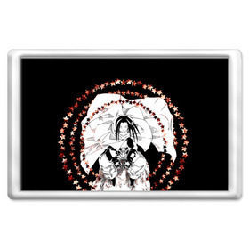 Магнит 45*70 с принтом Хао Асакура в Новосибирске, Пластик | Размер: 78*52 мм; Размер печати: 70*45 | shaman king | зик | король шаманов | манга | шаман кинг