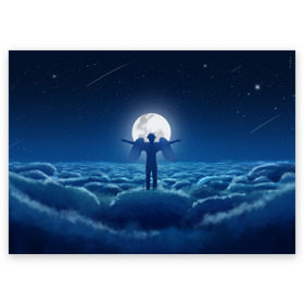Поздравительная открытка с принтом XXXTentacion Fly в Новосибирске, 100% бумага | плотность бумаги 280 г/м2, матовая, на обратной стороне линовка и место для марки
 | Тематика изображения на принте: art | fly | moon | rap | space | tentacion | xxx | xxxtentacion | космос | луна | небеса | тентасьон