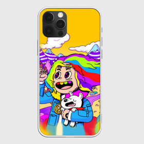 Чехол для iPhone 12 Pro с принтом 69 rainbow в Новосибирске, силикон | область печати: задняя сторона чехла, без боковых панелей | 6ix9ine | sixnine