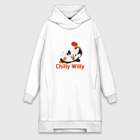 Платье-худи хлопок с принтом Chilly Willy в Новосибирске,  |  | chilly | chilly willy | арт | животные | милые | мультфильмы | пингвины | чилли вилли