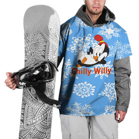 Накидка на куртку 3D с принтом Chilly Willy в Новосибирске, 100% полиэстер |  | chilly | chilly willy | арт | животные | милые | мультфильмы | пингвины | снежинки | текстура | чилли вилли
