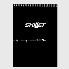 Скетчбук с принтом Skillet Awake в Новосибирске, 100% бумага
 | 48 листов, плотность листов — 100 г/м2, плотность картонной обложки — 250 г/м2. Листы скреплены сверху удобной пружинной спиралью | Тематика изображения на принте: skilet | skillet | альтернативный | гранж | группа | джен леджер | джон купер | индастриал | кори купер | метал | ню | пост | рок | сет моррисон | симфоник | скилет | хард | христианский