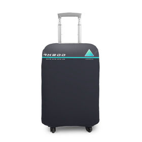 Чехол для чемодана 3D с принтом Detroit RK800 в Новосибирске, 86% полиэфир, 14% спандекс | двустороннее нанесение принта, прорези для ручек и колес | 2038 | connor | dbh | detroit | gamer | kara | андроид | девиант | детройт | кара | квест | коннор | маркус