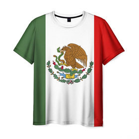 Мужская футболка 3D с принтом Мексика Чемпионат Мира в Новосибирске, 100% полиэфир | прямой крой, круглый вырез горловины, длина до линии бедер | Тематика изображения на принте: mexico | бразилия | мексика | сборная мексики | футбол | чемпионат мира