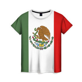 Женская футболка 3D с принтом Мексика Чемпионат Мира в Новосибирске, 100% полиэфир ( синтетическое хлопкоподобное полотно) | прямой крой, круглый вырез горловины, длина до линии бедер | Тематика изображения на принте: mexico | бразилия | мексика | сборная мексики | футбол | чемпионат мира