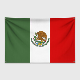 Флаг-баннер с принтом Мексика Чемпионат Мира в Новосибирске, 100% полиэстер | размер 67 х 109 см, плотность ткани — 95 г/м2; по краям флага есть четыре люверса для крепления | mexico | бразилия | мексика | сборная мексики | футбол | чемпионат мира