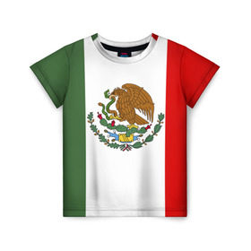 Детская футболка 3D с принтом Мексика Чемпионат Мира в Новосибирске, 100% гипоаллергенный полиэфир | прямой крой, круглый вырез горловины, длина до линии бедер, чуть спущенное плечо, ткань немного тянется | mexico | бразилия | мексика | сборная мексики | футбол | чемпионат мира