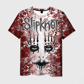 Мужская футболка 3D с принтом Slipknot Joey Jordison в Новосибирске, 100% полиэфир | прямой крой, круглый вырез горловины, длина до линии бедер | Тематика изображения на принте: 