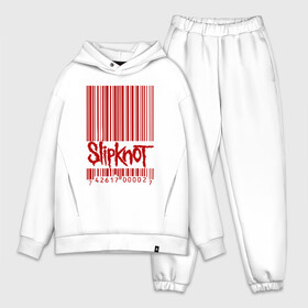 Мужской костюм хлопок OVERSIZE с принтом SlipKnot штрих код в Новосибирске,  |  | 1999 | got | slipknot. mad | группа | код | логотип | надпись | слипкнот | штрих | штрихкод | эмблема