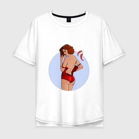 Мужская футболка хлопок Oversize с принтом Чили в Новосибирске, 100% хлопок | свободный крой, круглый ворот, “спинка” длиннее передней части | белье | девушка | купальник | перец | чили. красный