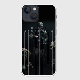 Чехол для iPhone 13 mini с принтом DEATH STRANDING в Новосибирске,  |  | hideo kojima | hilermo del toro | kojima productions | norman reedus | бурят гений | гильермо дель торо | леа сейду | лея | мадс миккельсен | норман ридус | хидео кодзима