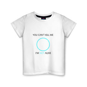 Детская футболка хлопок с принтом Detroit Become Human в Новосибирске, 100% хлопок | круглый вырез горловины, полуприлегающий силуэт, длина до линии бедер | android | dbh | detroit | detroit become human | deviant | game | gamer | андроид | девиант | детройт | игра