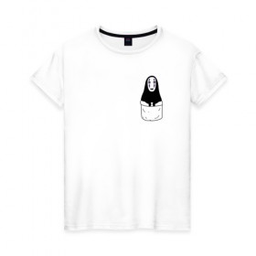 Женская футболка хлопок с принтом Унесённые призраками в Новосибирске, 100% хлопок | прямой крой, круглый вырез горловины, длина до линии бедер, слегка спущенное плечо | spirited away | миядзаки | хаяо