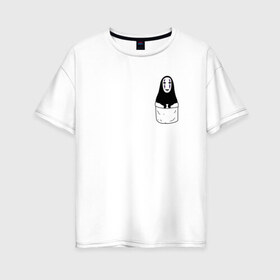 Женская футболка хлопок Oversize с принтом Унесённые призраками в Новосибирске, 100% хлопок | свободный крой, круглый ворот, спущенный рукав, длина до линии бедер
 | spirited away | миядзаки | хаяо