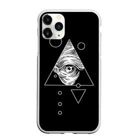 Чехол для iPhone 11 Pro матовый с принтом Всевидящее око в Новосибирске, Силикон |  | Тематика изображения на принте: tattoo | в треугольнике | всевидящее око | всевидящий глаз | зрачок | пирамида | тату