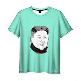 Мужская футболка 3D с принтом Ким чен ын в Новосибирске, 100% полиэфир | прямой крой, круглый вырез горловины, длина до линии бедер | Тематика изображения на принте: 